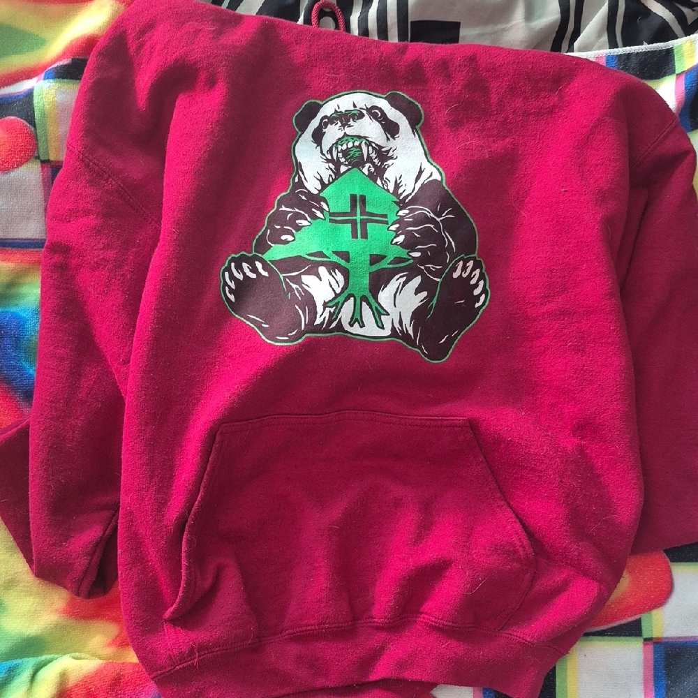 Red LRG Panda Graphic Hoodie